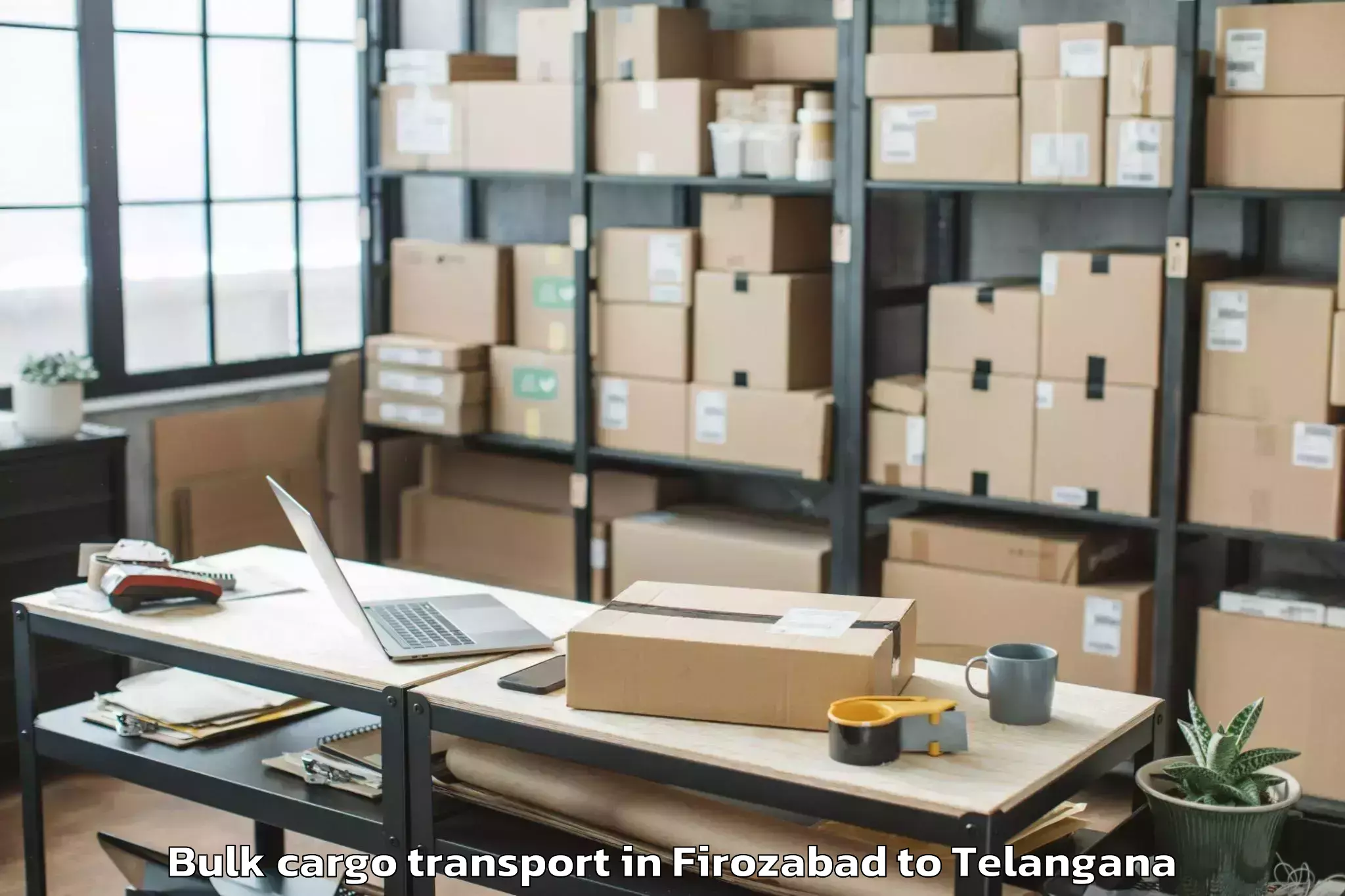 Easy Firozabad to Bellampalle Bulk Cargo Transport Booking